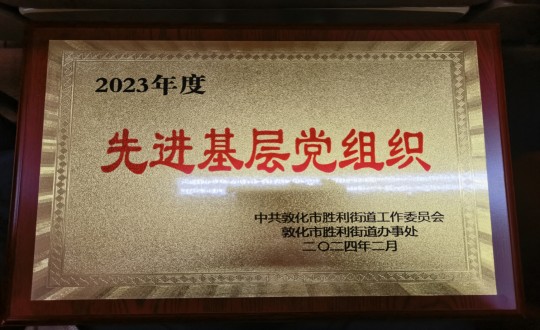 2024年2月1日，物业总公司敦化项目党支部被授予“2023年度先进基层党组织”荣誉称号_副本.jpg
